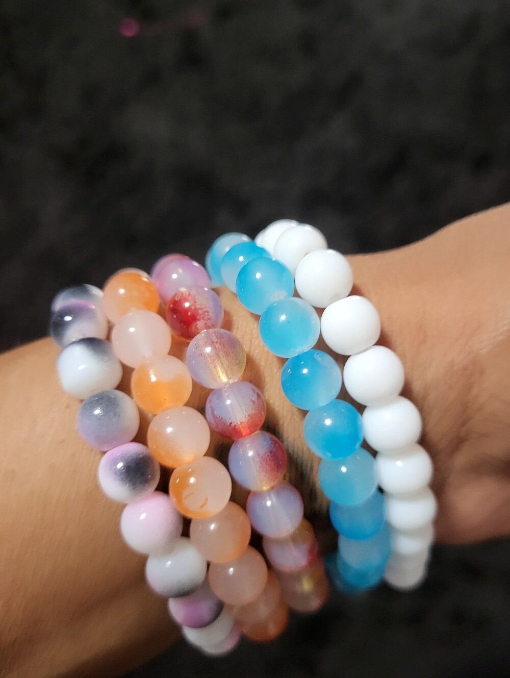 Multicolor Beaded Stretch Bracelet Choose 1 - Picture 3 of 9